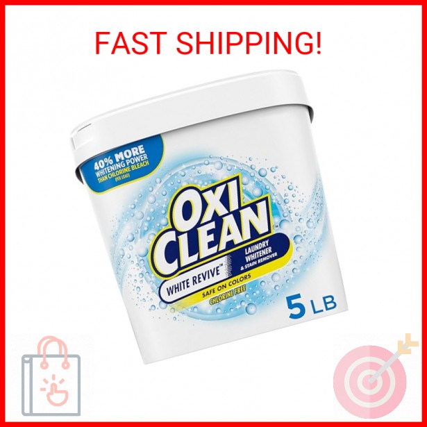 OxiClean White Revive Laundry Whitener and Stain Remover Powder, Alternative to