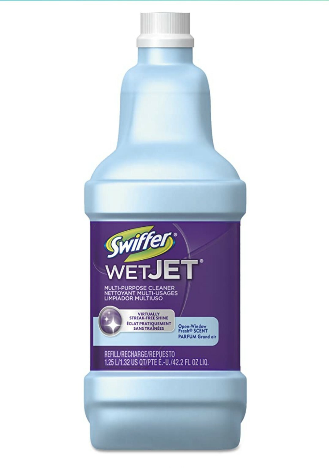 Swiffer 23679CT WetJet System Cleaning-Solution Refill, 1.25 Liter, Open Window