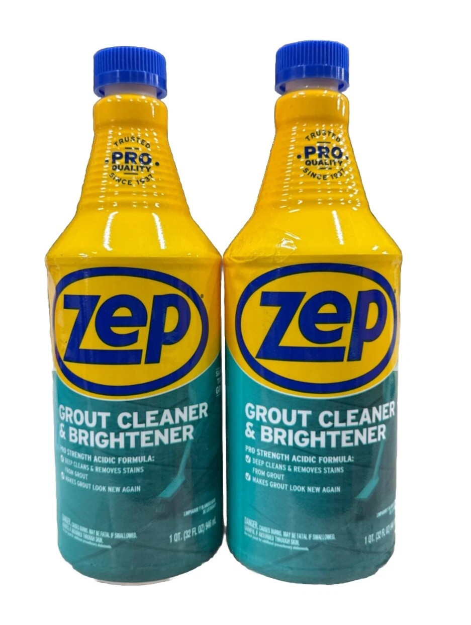 2 Pack ZEP Grout Cleaner and Brightener Non Abrasive 32oz each Viral Cleaner