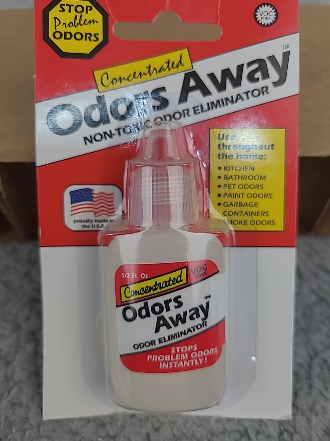 1x Odors Away Dropper Concentrated Odor Eliminator/Neutralizer 1/2 fl oz