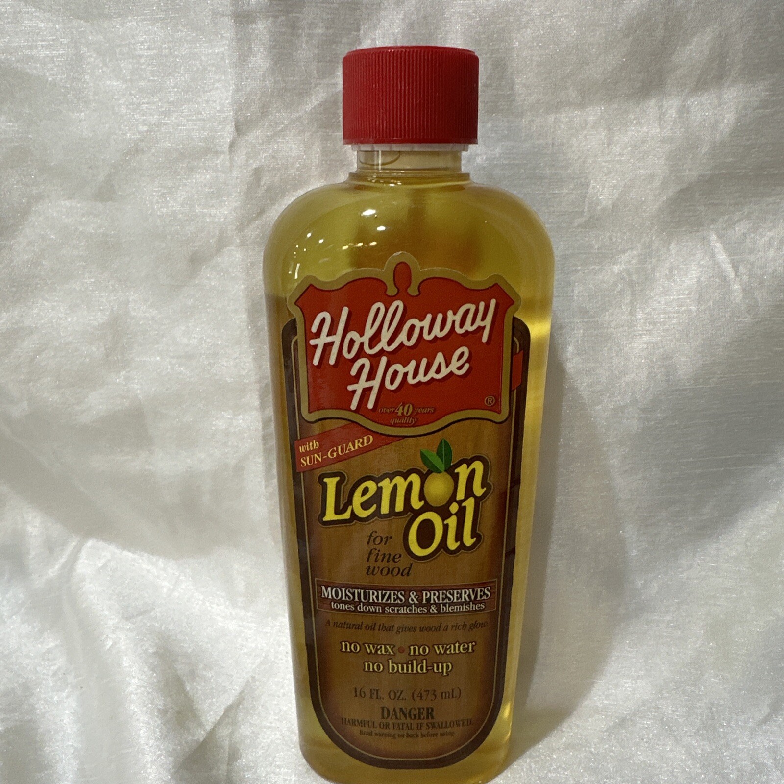 Holloway House Lemon Oil with Sun Guard for Fine Wood 16 Oz.