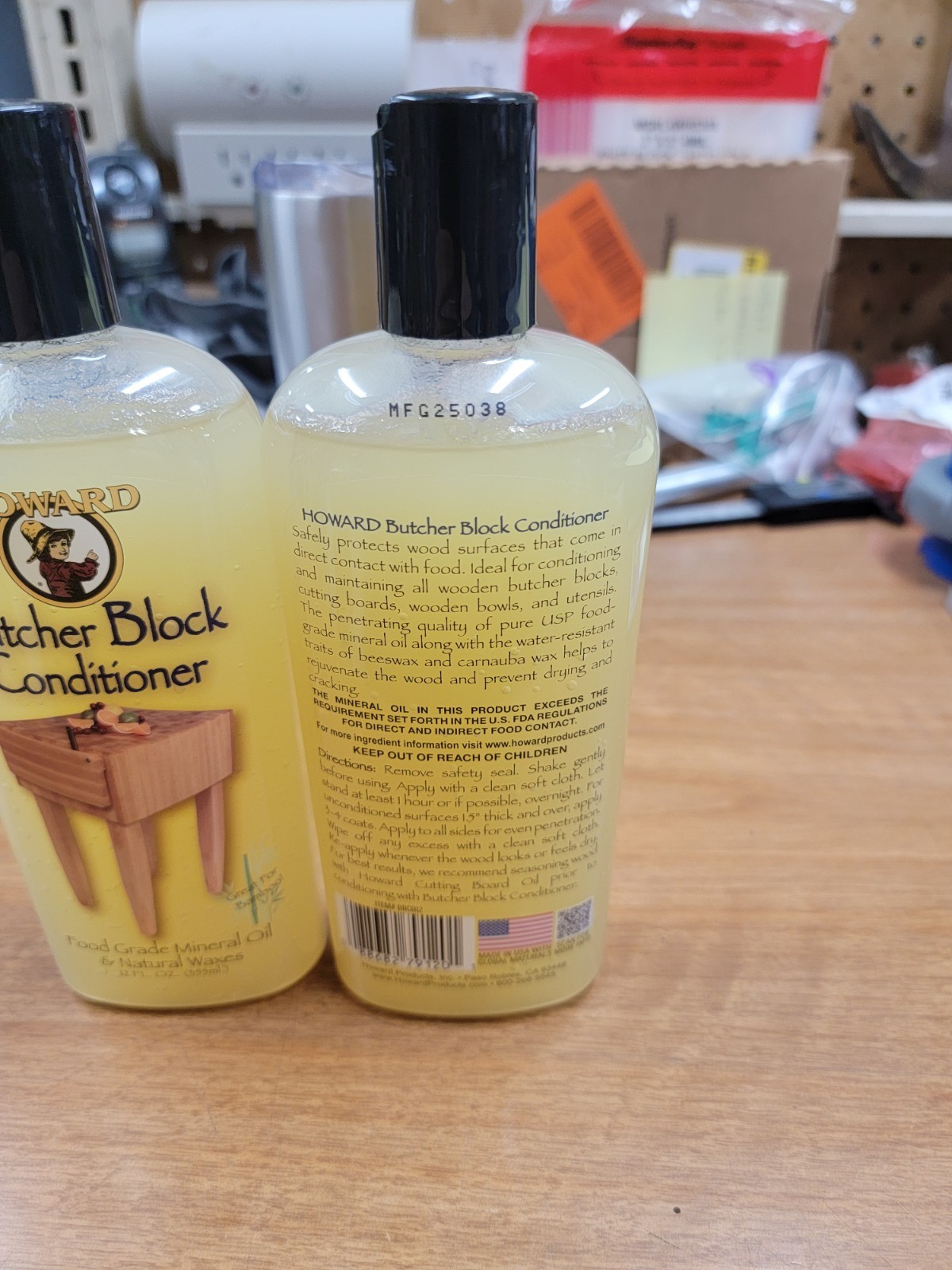 Howard Products BBC0, Butcher Block Conditioner, 12 Fl Oz. 2pk