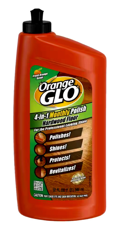 Orange GLO 4-in-1 Hardwood Floor Monthly Polish Protects Shines Revitalizes 24oz