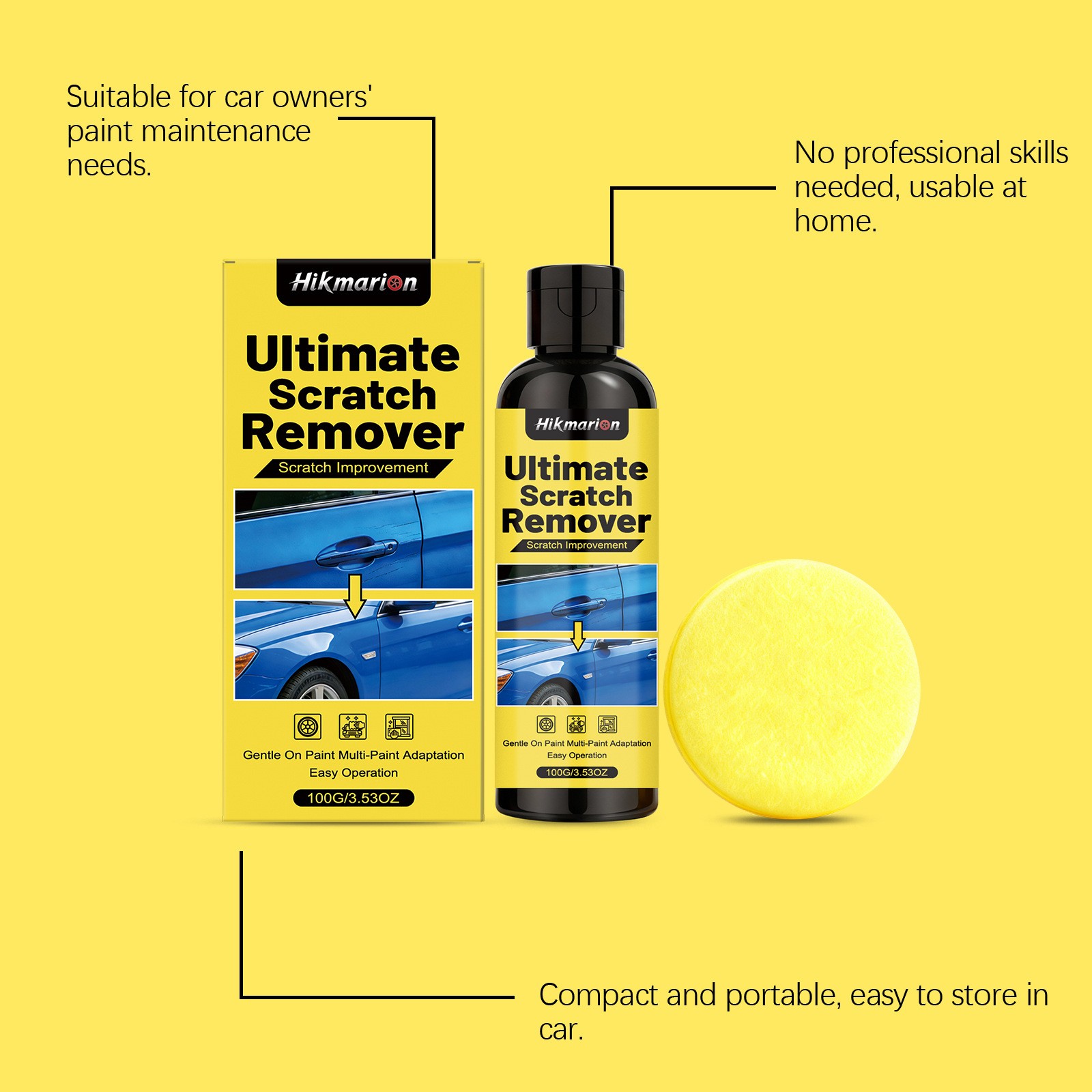NanoPolix Car Scratch Remover Paste 100g Universal Auto Paint Polishing Repair