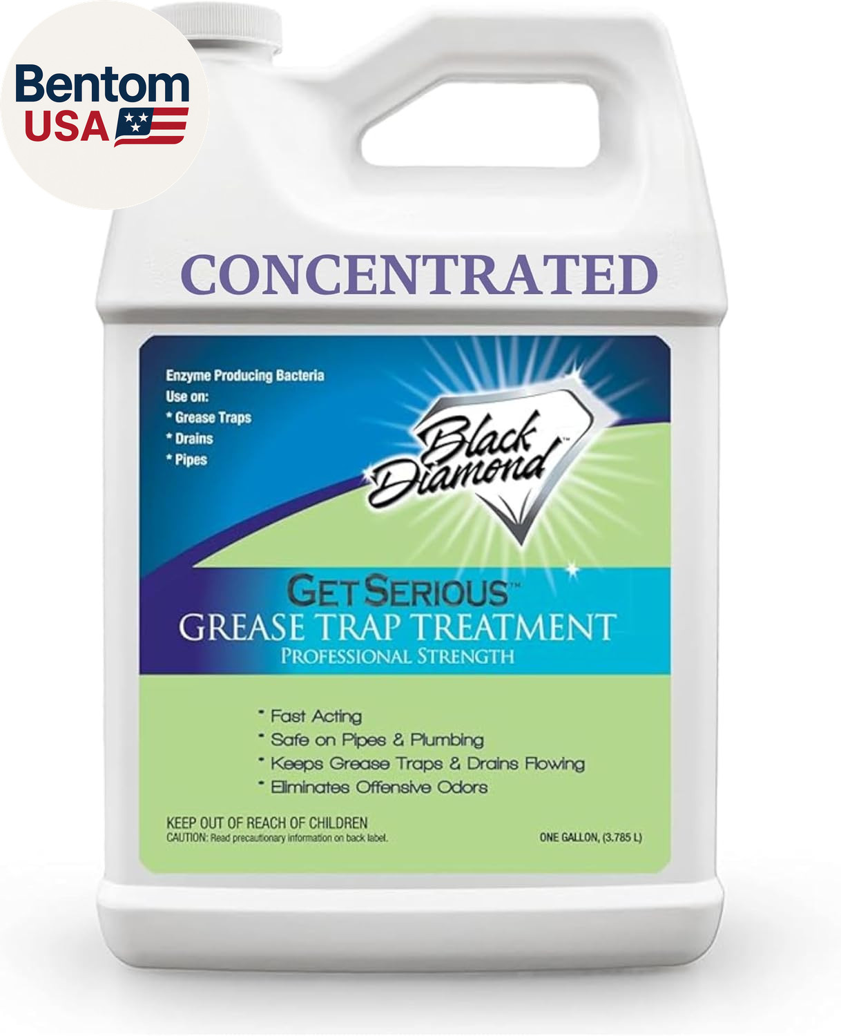 GET SERIOUS Grease Trap Treatment. Commercial Enzyme Drain Opener, Odor Control,