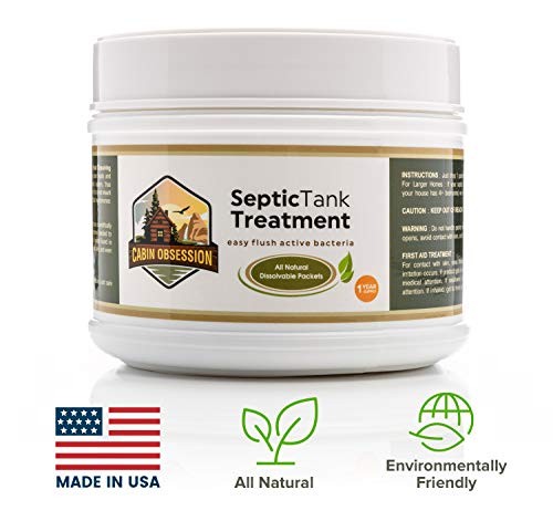 Septic Tank Treatment – 1 Year Supply of Dissolvable Easy Flush Live Bacteria