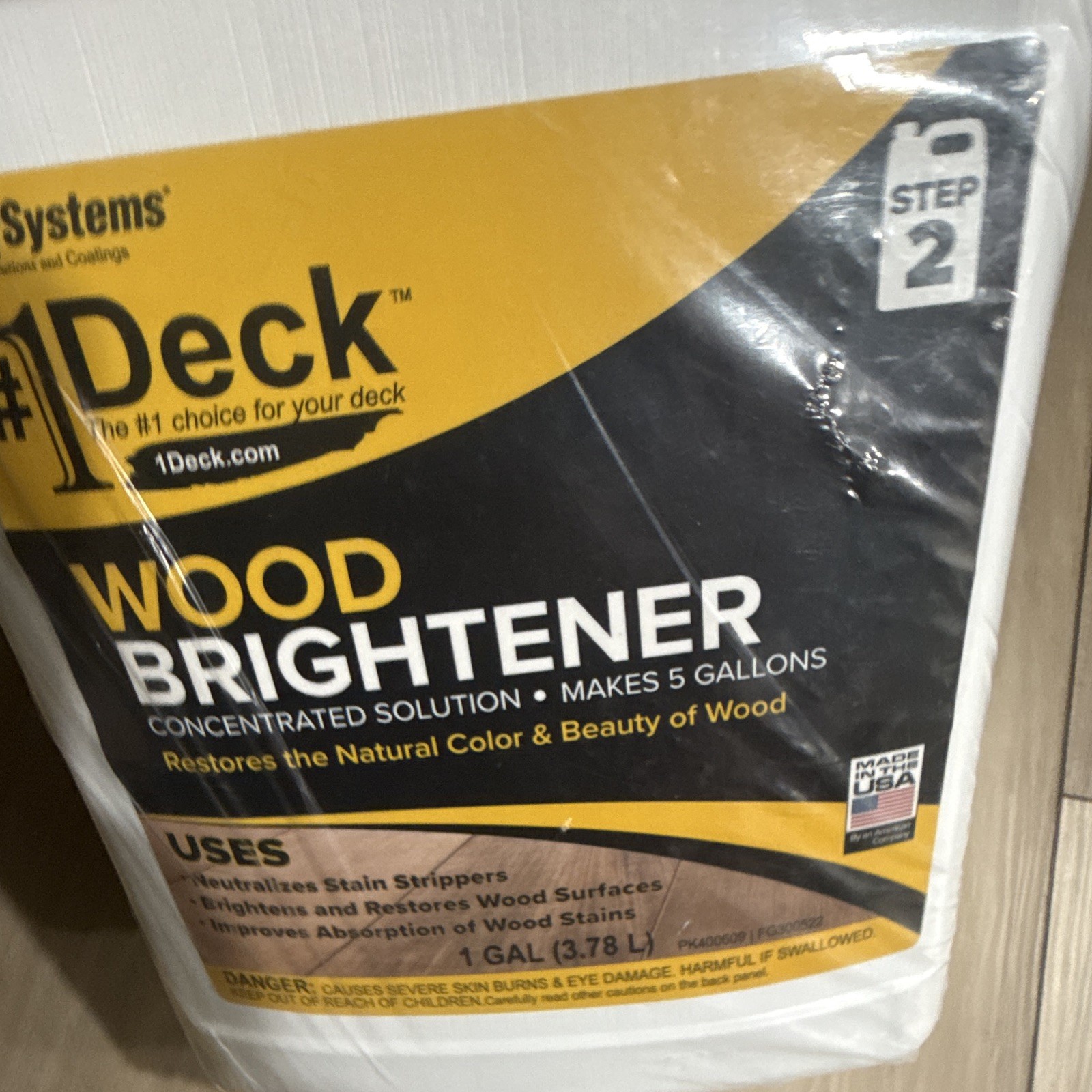 SaverSystems Deck Wood Brightener Step 2 Concentrate 1 Gal Makes 5 Gal