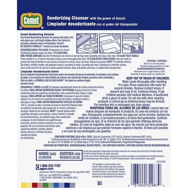 Comet 32987 Bathroom Cleaner, Canister, 21 Oz, Unscented