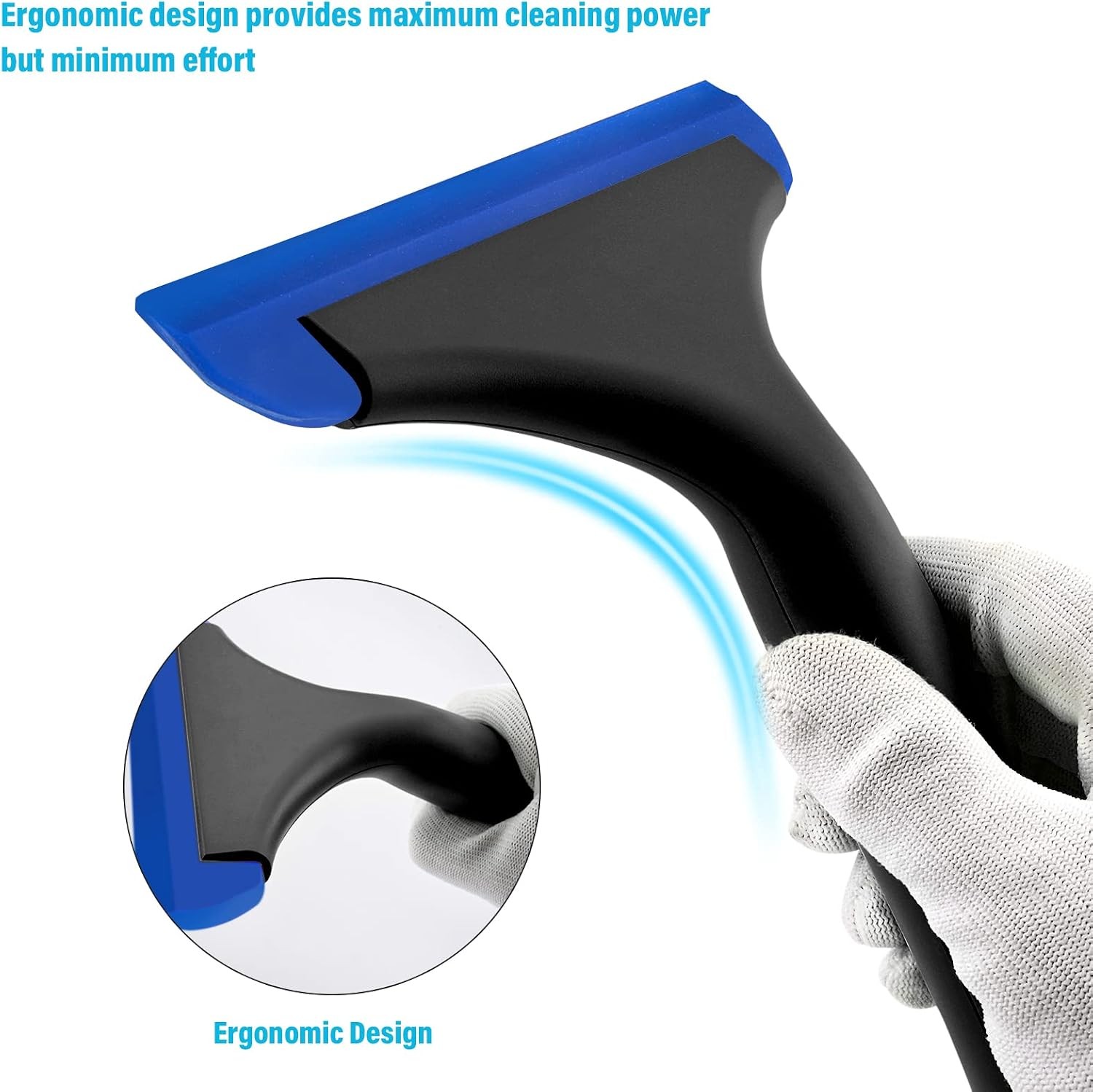Small Silicone Squeegee Window Shower Squeegee Tool,Auto Water Blade for Car