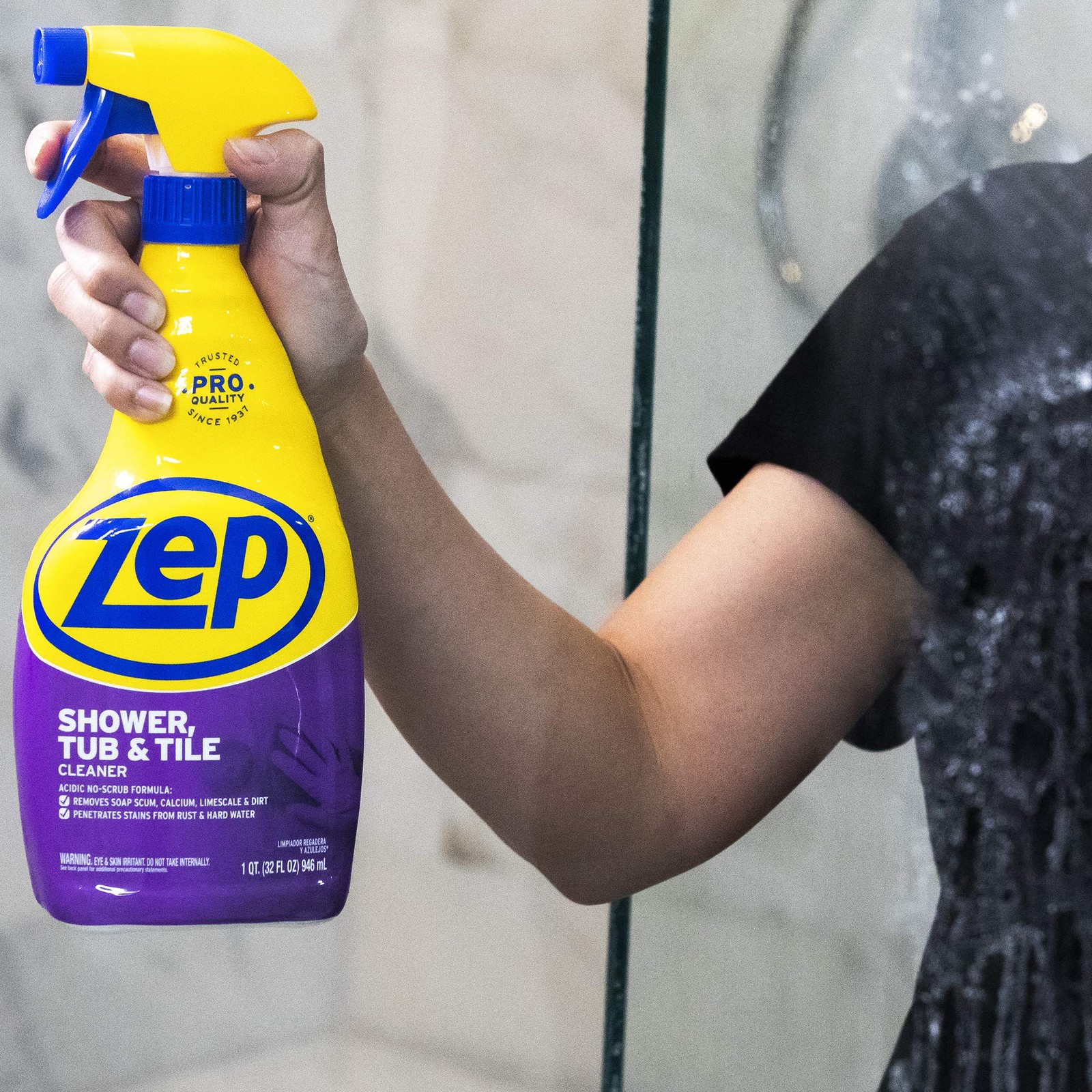 Zep Commercial Acidic Bathroom Cleaner 32 Fl Oz Removes Soap Scum and Scale