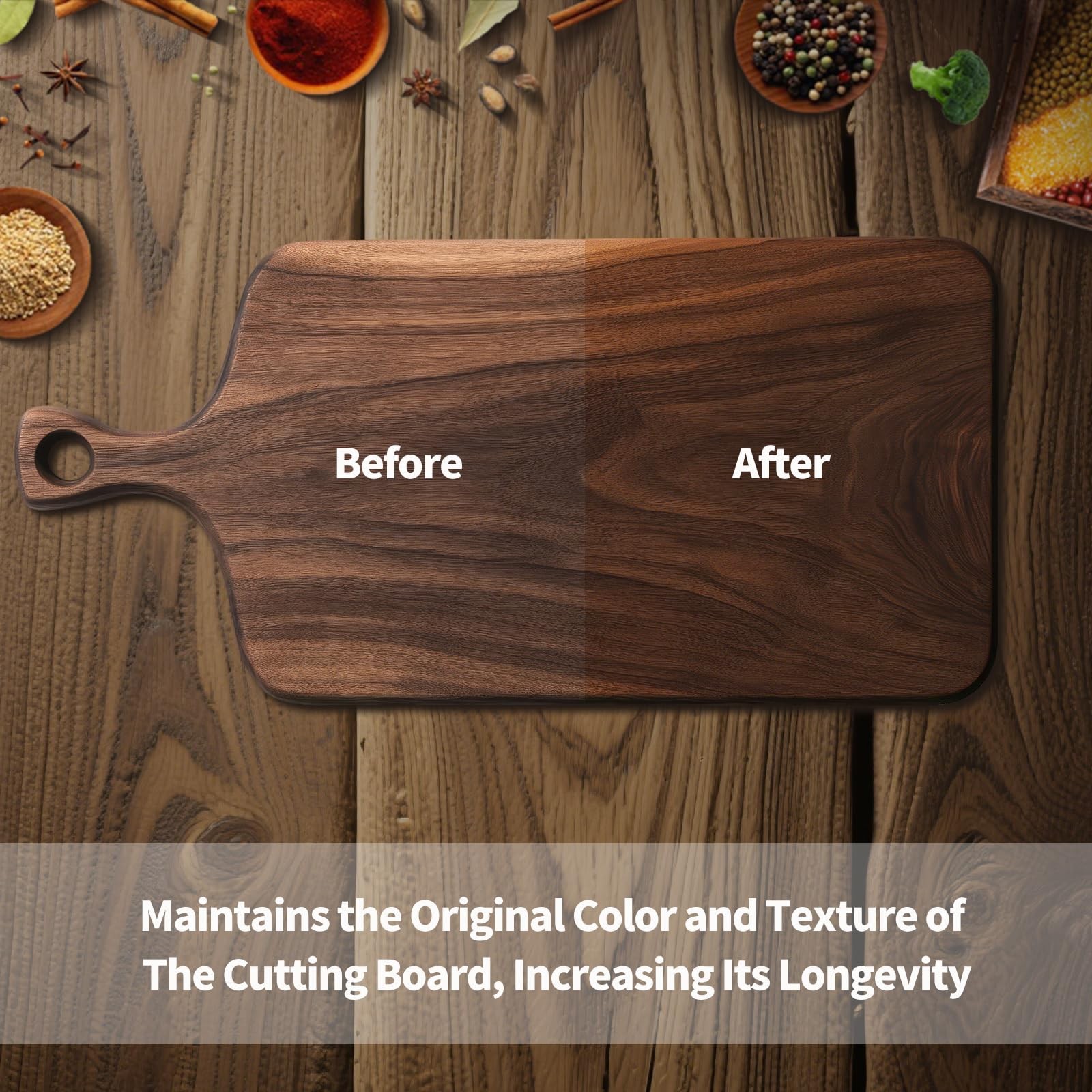 Walnut Wood Oil Bowl Conditioner, Walnut Oil for Wooden Cutting Board and Bow…