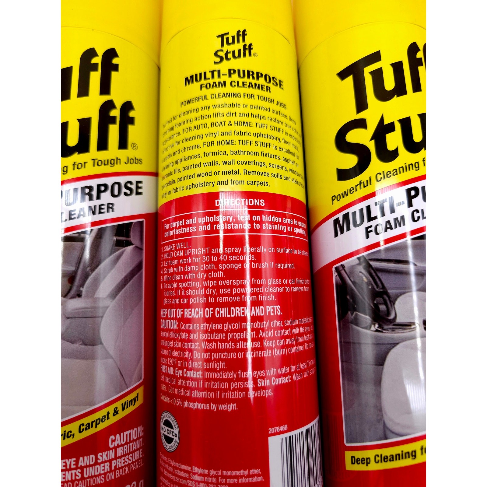6 Pack Tuff Stuff Multi Purpose Foam Cleaner 22oz – Car Interior & Home – New