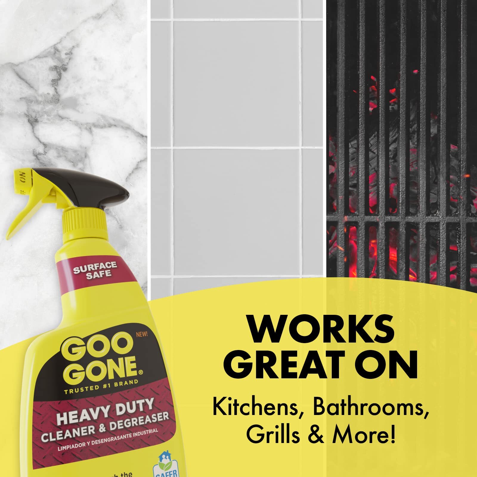 Goo Gone Heavy Duty Cleaner and Degreaser 16 Fl Oz Pack of 2 Surface Safe