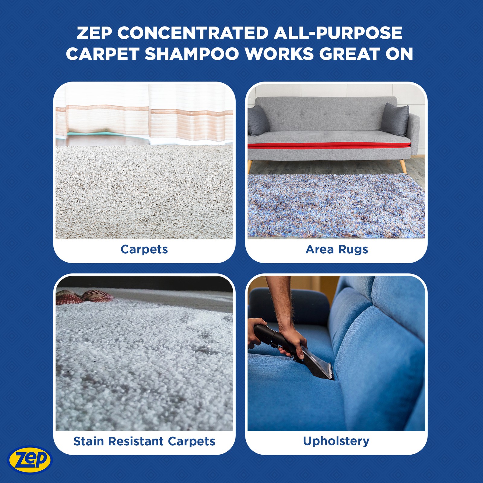 ZEP All-Purpose Carpet Shampoo Concentrate 128 oz ZUCEC128 (Case of 4)