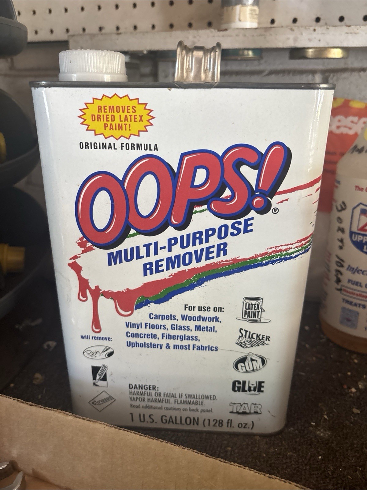 Oops! Remover-ONE GALLON Tin Can DISCONTINUED! Sealed, Original Formula 95% FULL