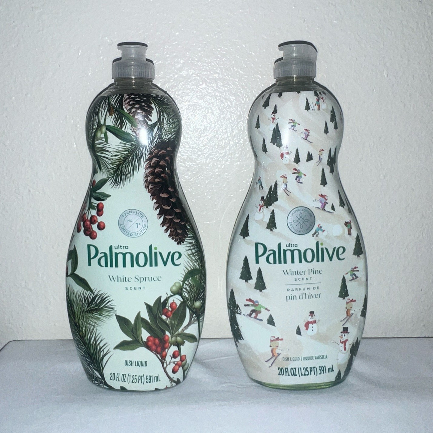Palmolive Ultra Dish Liquid Soap White Spruce & Winter Pine, 20 fl oz 2 Pack