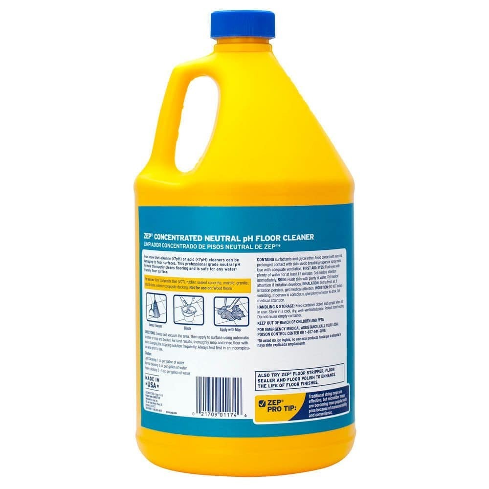 Zep Neutral PH Industrial Floor Cleaner – 1 Gallon – ZUNEUT128 – Concentrated