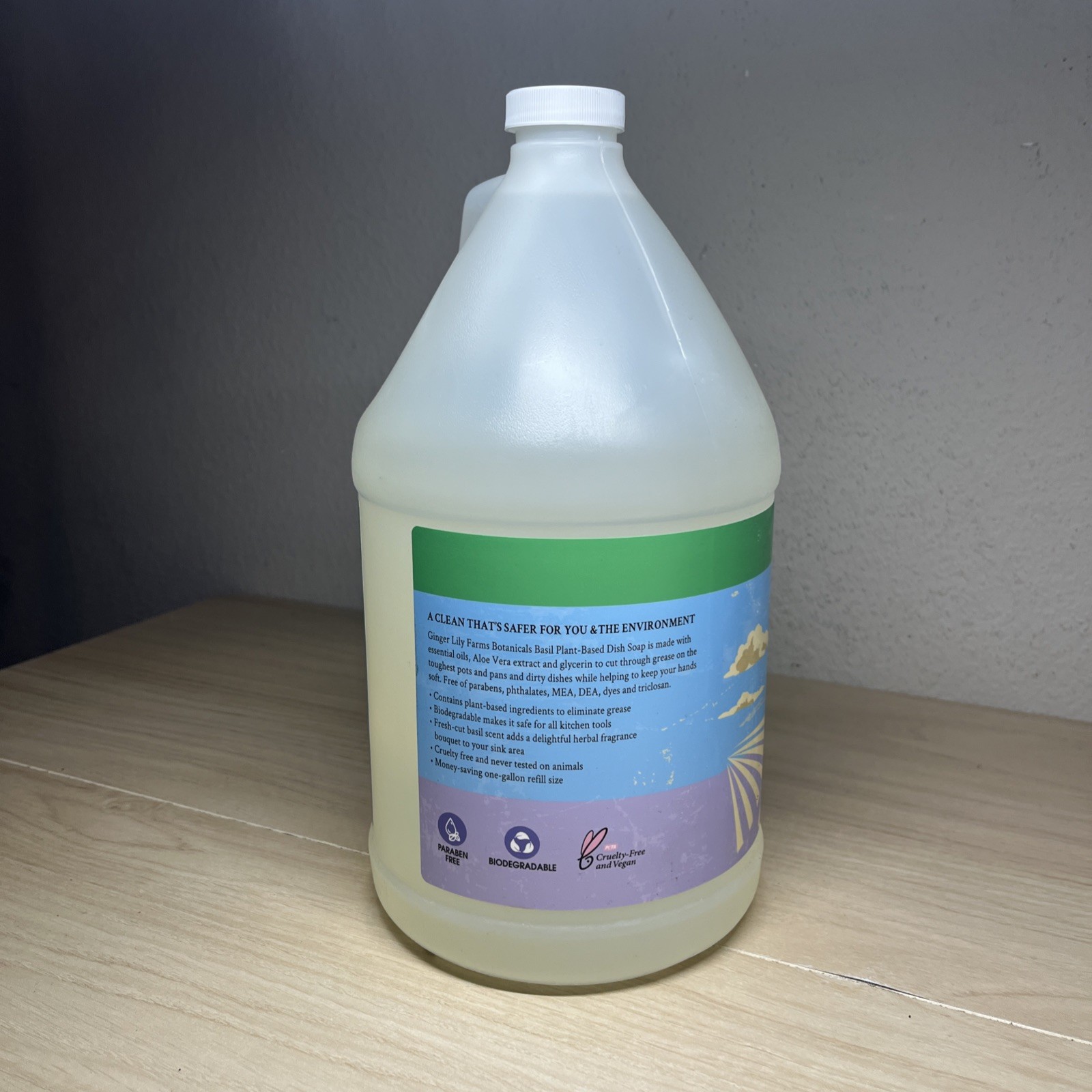 128 Fl Oz Plant Based Dish Soap Maximum Grease Cleaning Power Eco Friendly