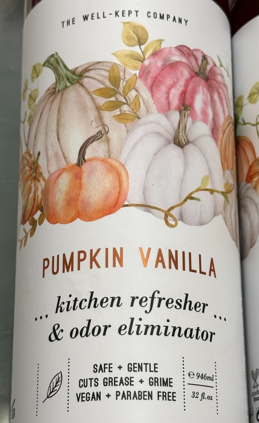 THE WELL-KEPT COMPANY Kitchen Refresher Odor Eliminator PUMPKIN VANILLA 946ml
