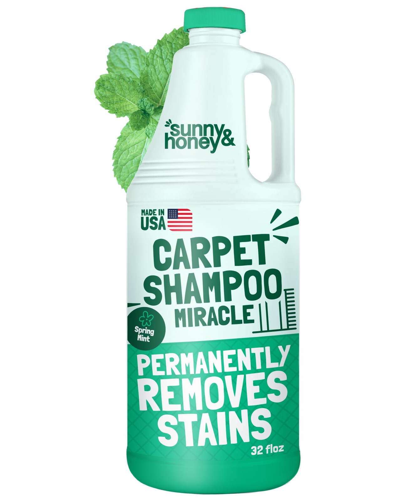 Sunny & Honey Heavy Duty Carpet Cleaner Solution 32 Fl Oz (Pack of 1), White