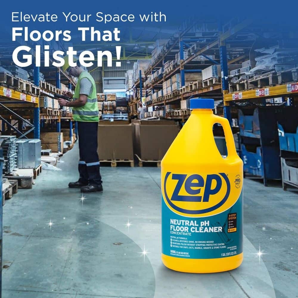 Zep Neutral PH Industrial Floor Cleaner – 1 Gallon – ZUNEUT128 – Concentrated