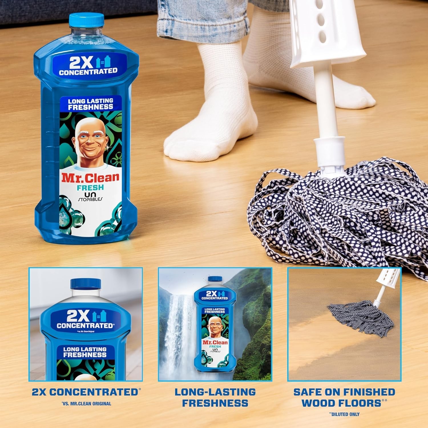 Mr. Clean 2X Concentrated Multi Surface Cleaner with 41 Fl Oz (Pack of 1)