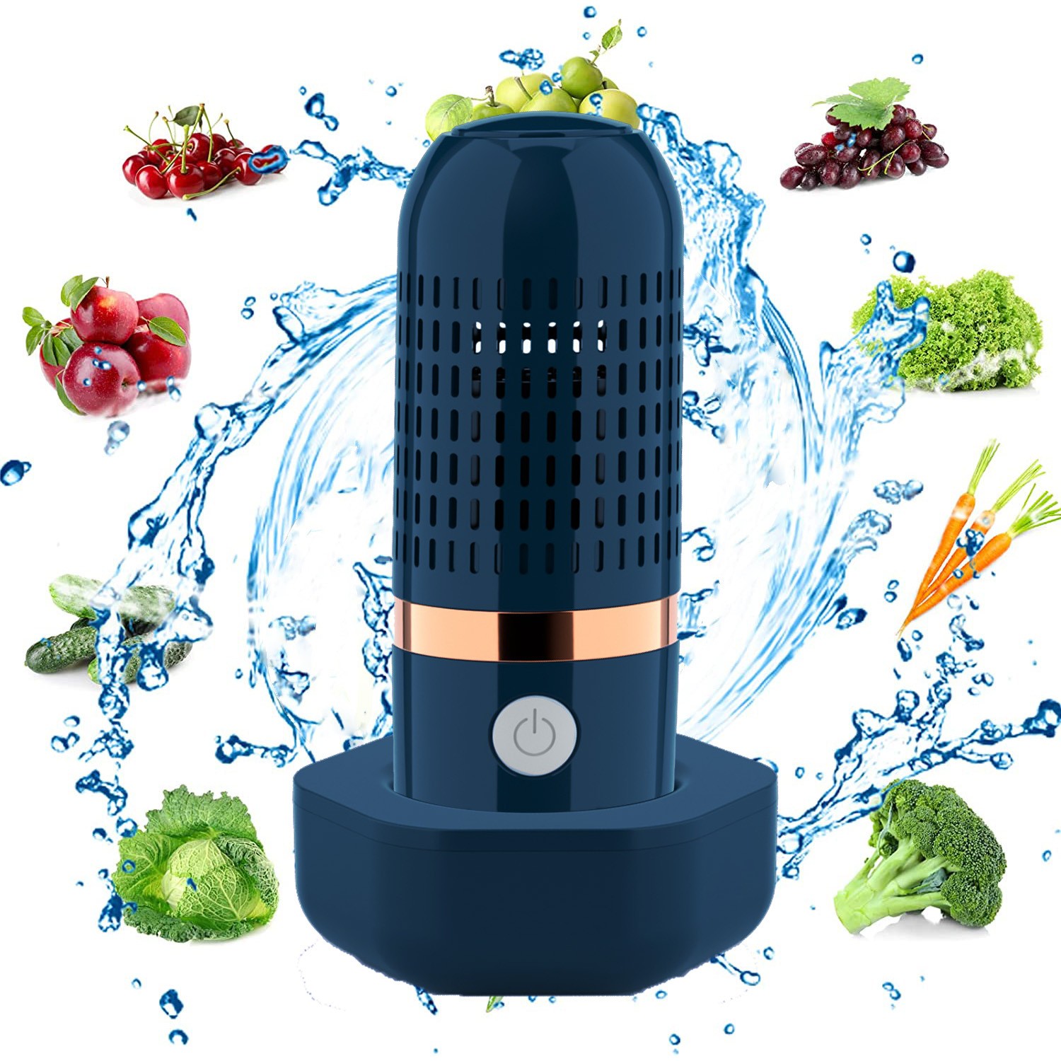 Portable Produce Cleaner Wireless Rechargeable Fruit and Produce Washing Mac
