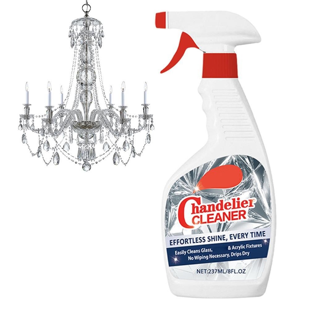 Chandelier Cleaner Drip Dry Spray, No Wipe Dust Remover for Chandelier Cleaning