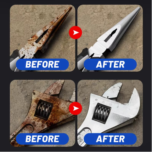 120ML Rust Remover Spray Fast Acting Metal Cleaner Iron Oxidation Eliminator Car