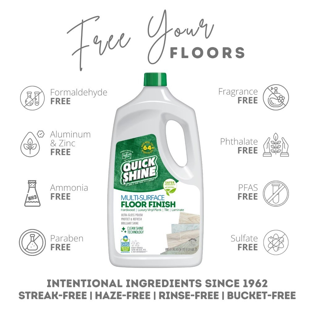 Multi-Surface Floor Finish, Pfas-Free Formula, All Purpose Household Floor