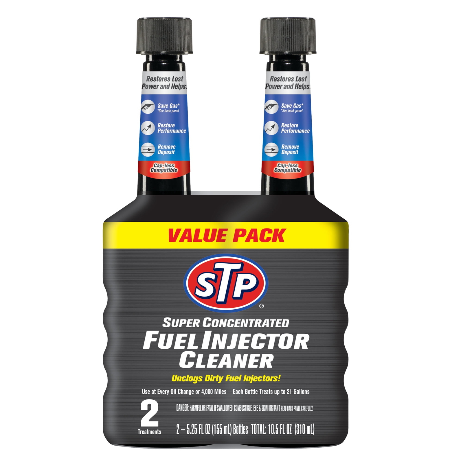 2Pcs STP Super Concentrated Fuel Injector Cleaner – 5.25 fl oz Best Fuel Cleaner