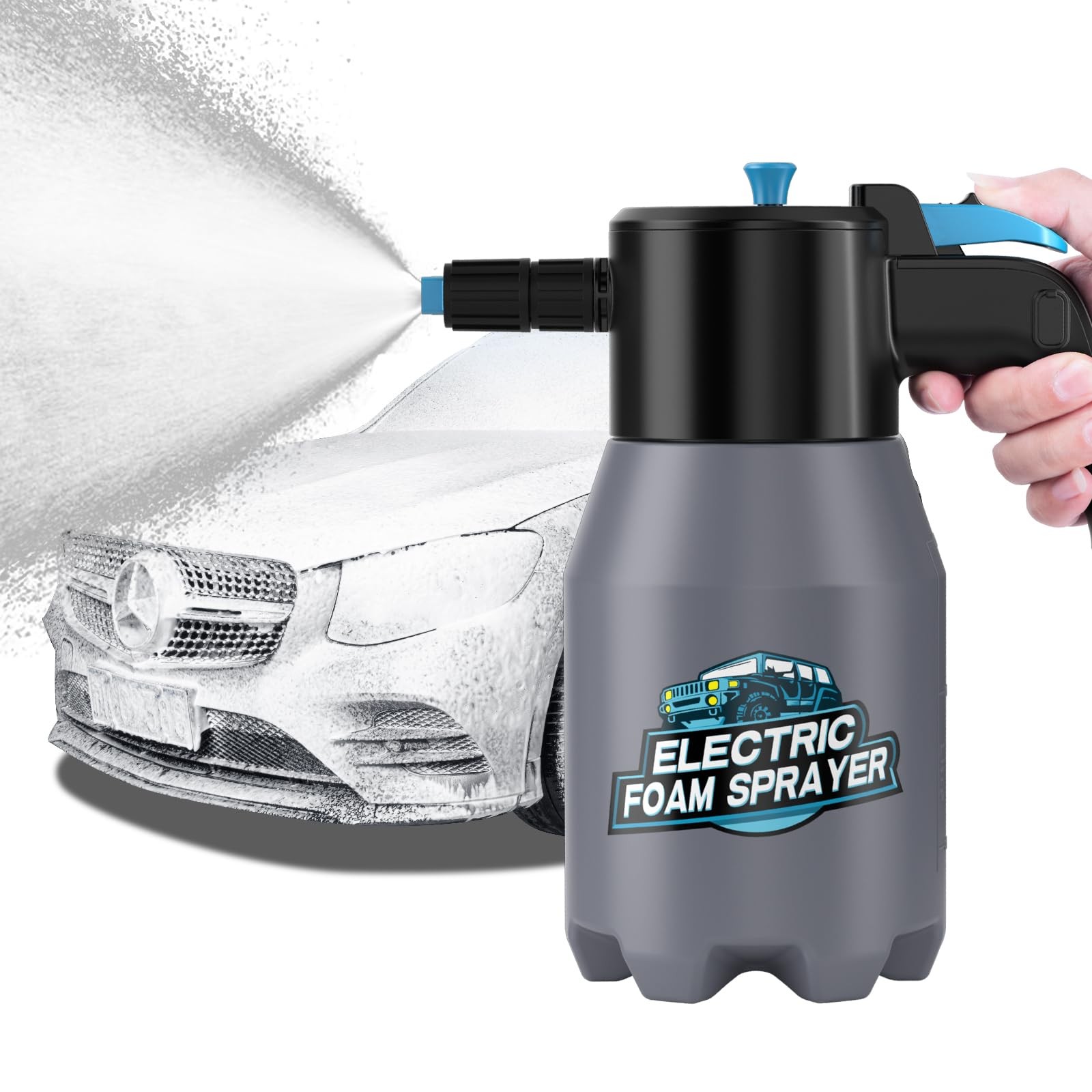 Electric Foam Sprayer Car Wash, Pump Sprayer Battery Powered Rechargeable for…