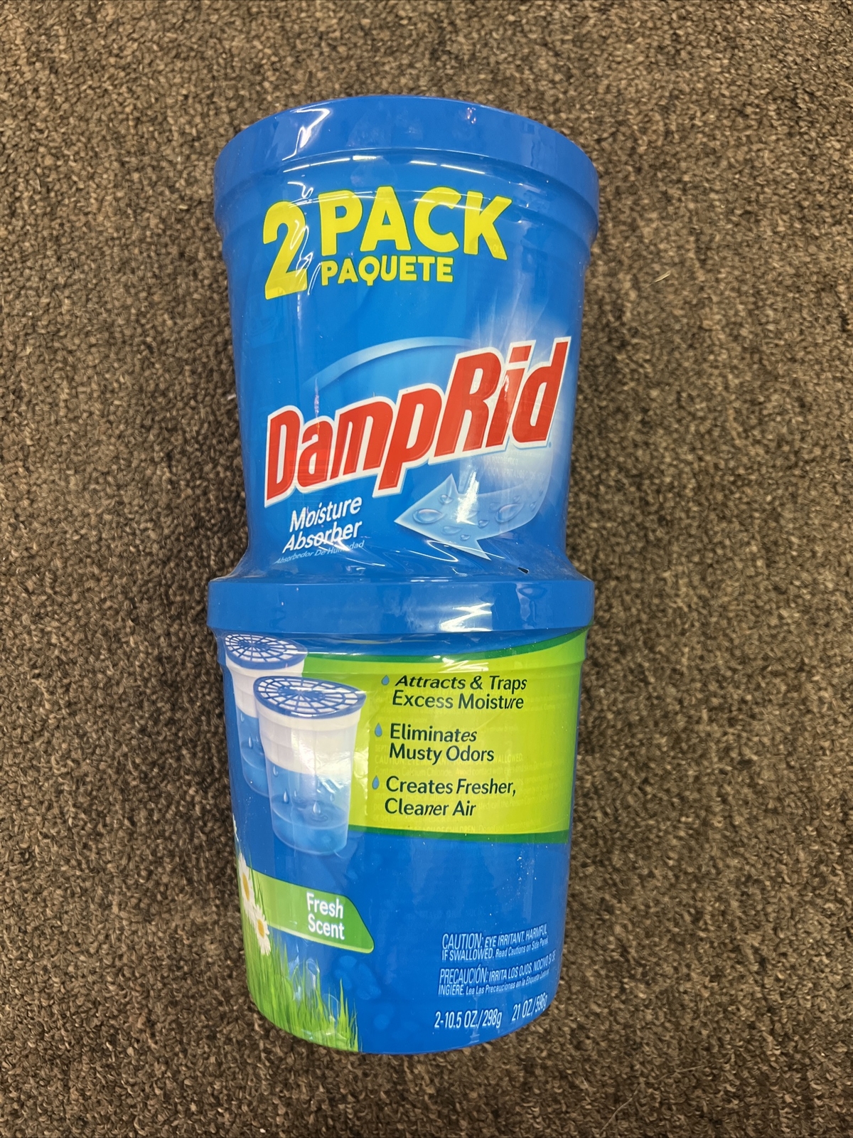 DampRid FG60FS Moisture Absorber, Fresh Scent, 10.5-Ounce, 2-Pack
