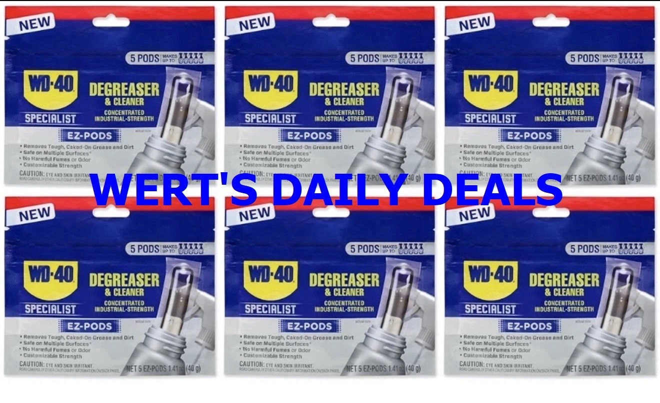 WD-40 Degreaser Cleaner EZ PODS Multi Surface Cleaning 6 PACKS x 5 = 30 TOTAL