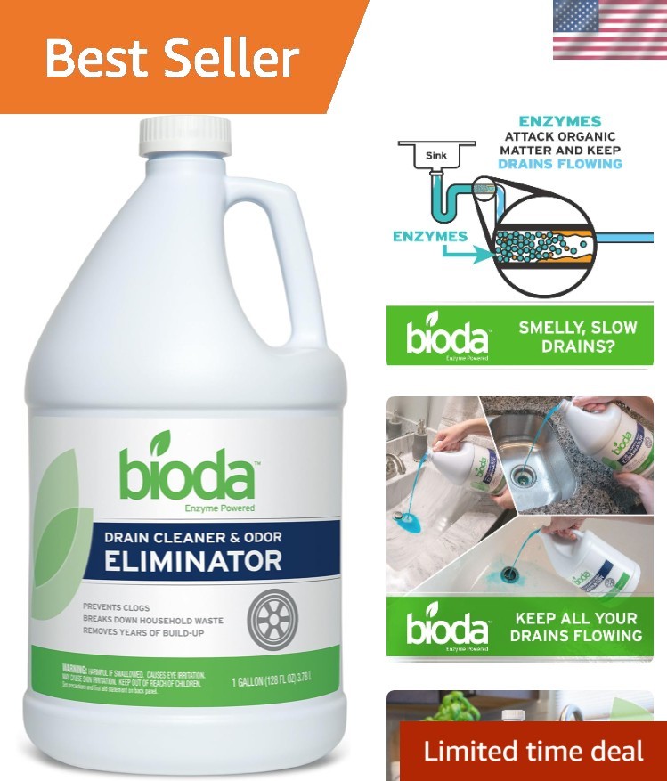 Professional Enzyme-Based Drain Cleaner – 1 Gallon Ocean Breeze, Safe for Septic