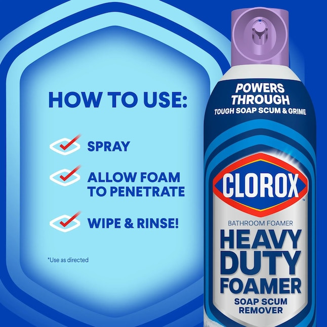 Clorox Lavender Clean Foam All-Purpose Cleaner 20 oz Spray Bathroom Kitchen