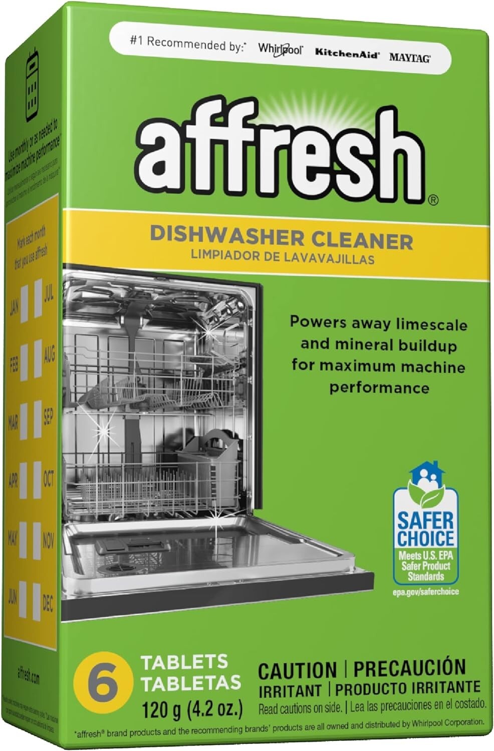 TWO BOXES Affresh W10549851 Dishwasher Cleaner 6 Tablets In Each Box 12 TOTAL