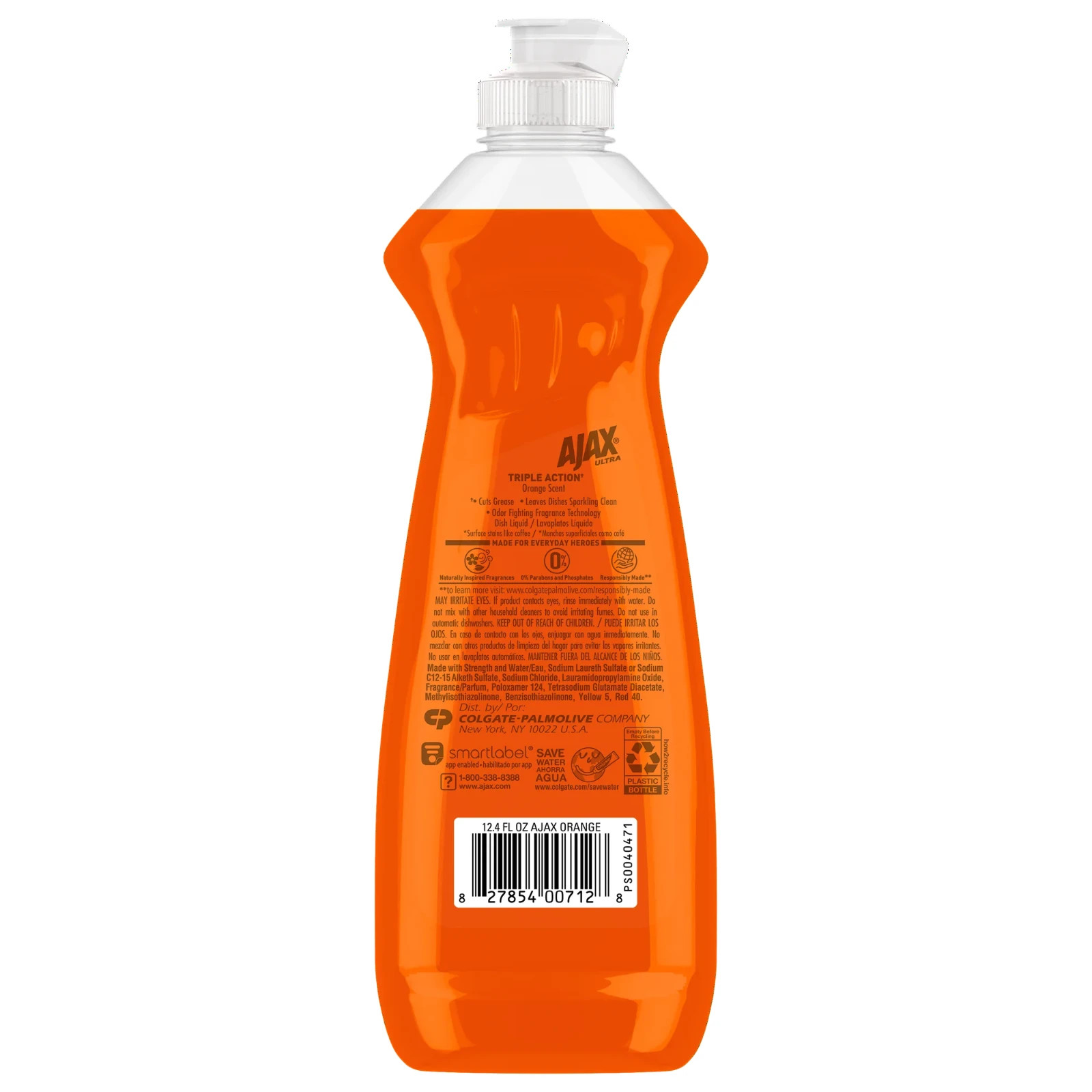 Ajax Ultra.Orange.Triple Action Dish Liquid 12.4oz each 3 pack