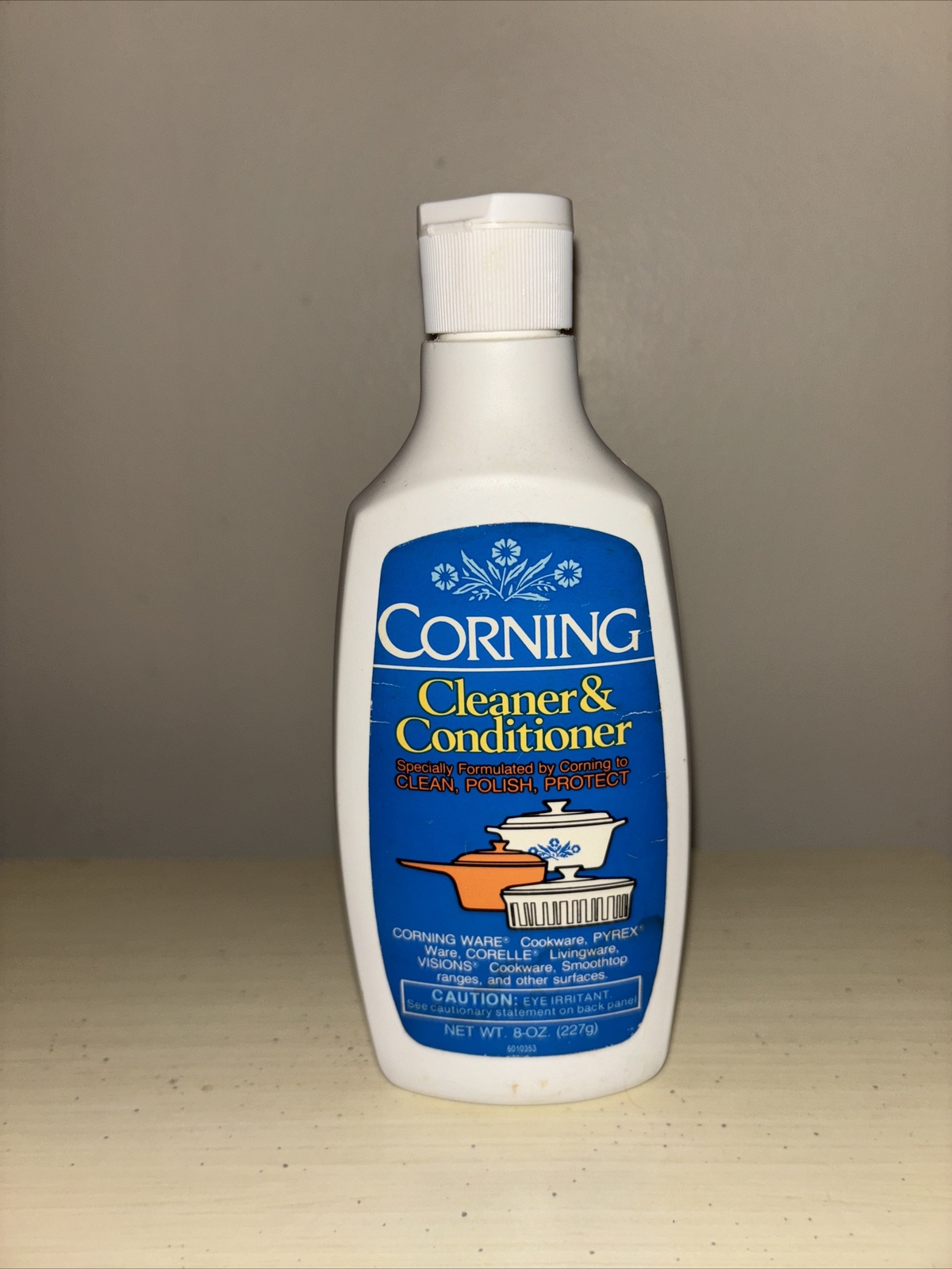 Corningware Cleaner & Conditioner 8oz, 3/4 Full, Blue Polish Corelle Pyrex