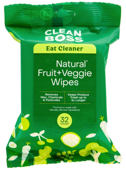 #(3) JOY CleanBoss Eat Cleaner Fruit & Veggie Wash & (1) Set Veggie 32 Wipes