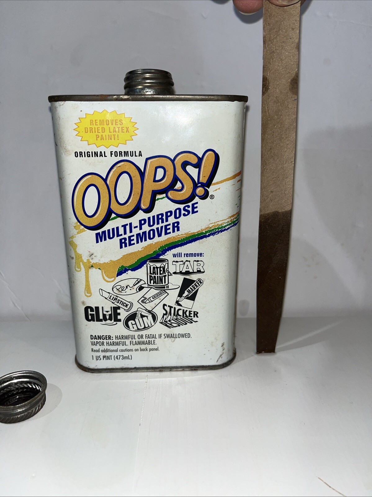 Oops! Remover – 1 Pint (16oz) Tin Can DISCONTINUED! Original Formula-READ-