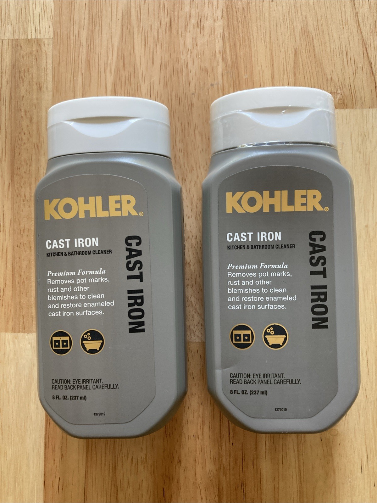 KOHLER K-23725-NA Cast Iron Cleaner, for Kitchen and Bathroom (2) – 8 Oz Bottles