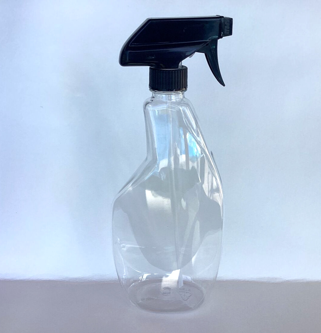 22 oz PET 28/400 Clear Bottles Trigger Sprayer chemical resistant – qty 3