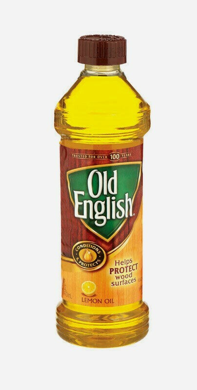 Old English Lemon Oil 16 oz. Conditions Protects Wood Surfaces Glow Lemon Scent