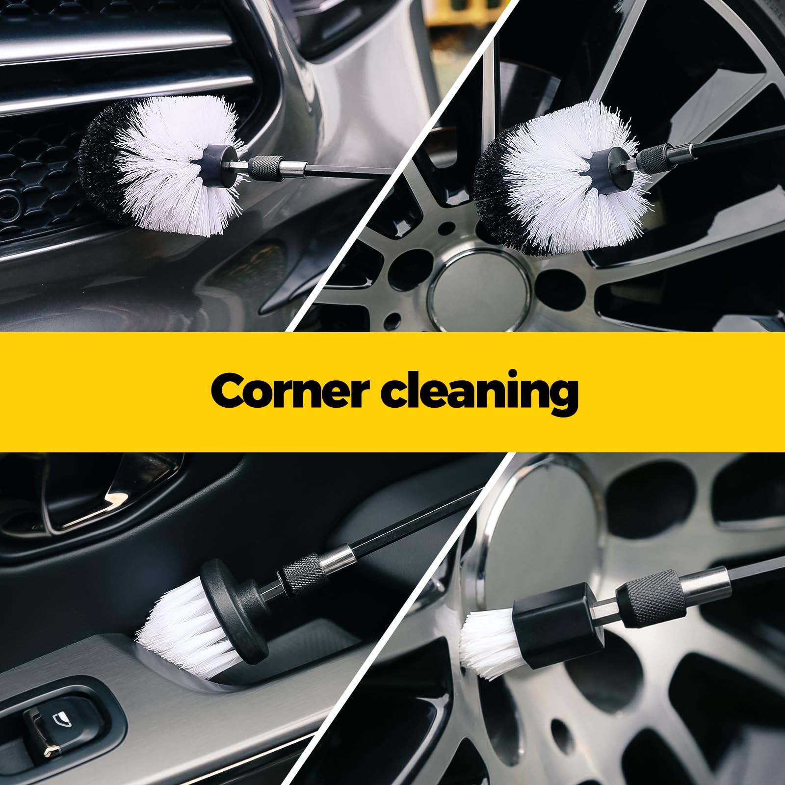 7Pack Drill Brush Attachment Set-Car Interior Detailing Kit，Power Scrubber Br…