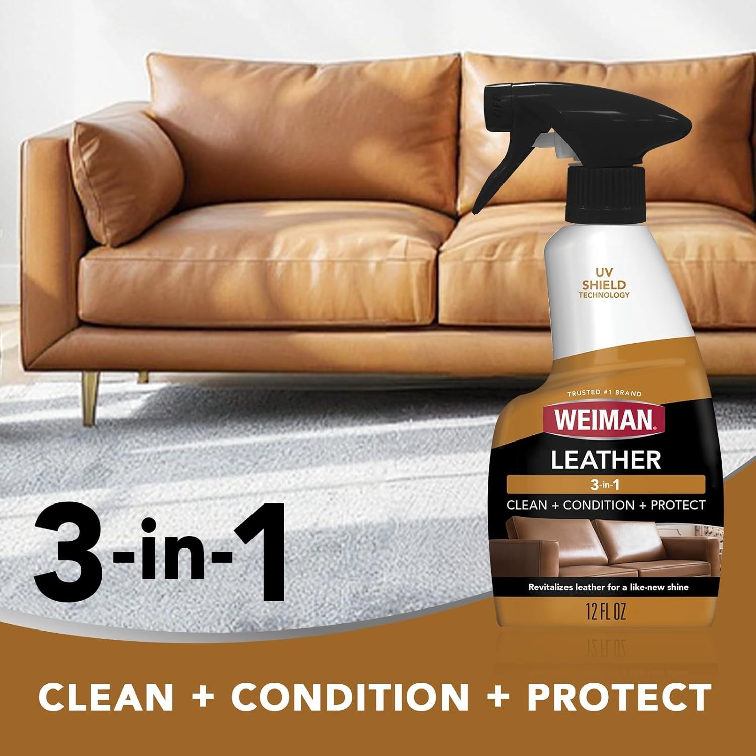 Leather Cleaner and Conditioner for Furniture – 12 Ounce – 2 Pack – Ultra Vio…