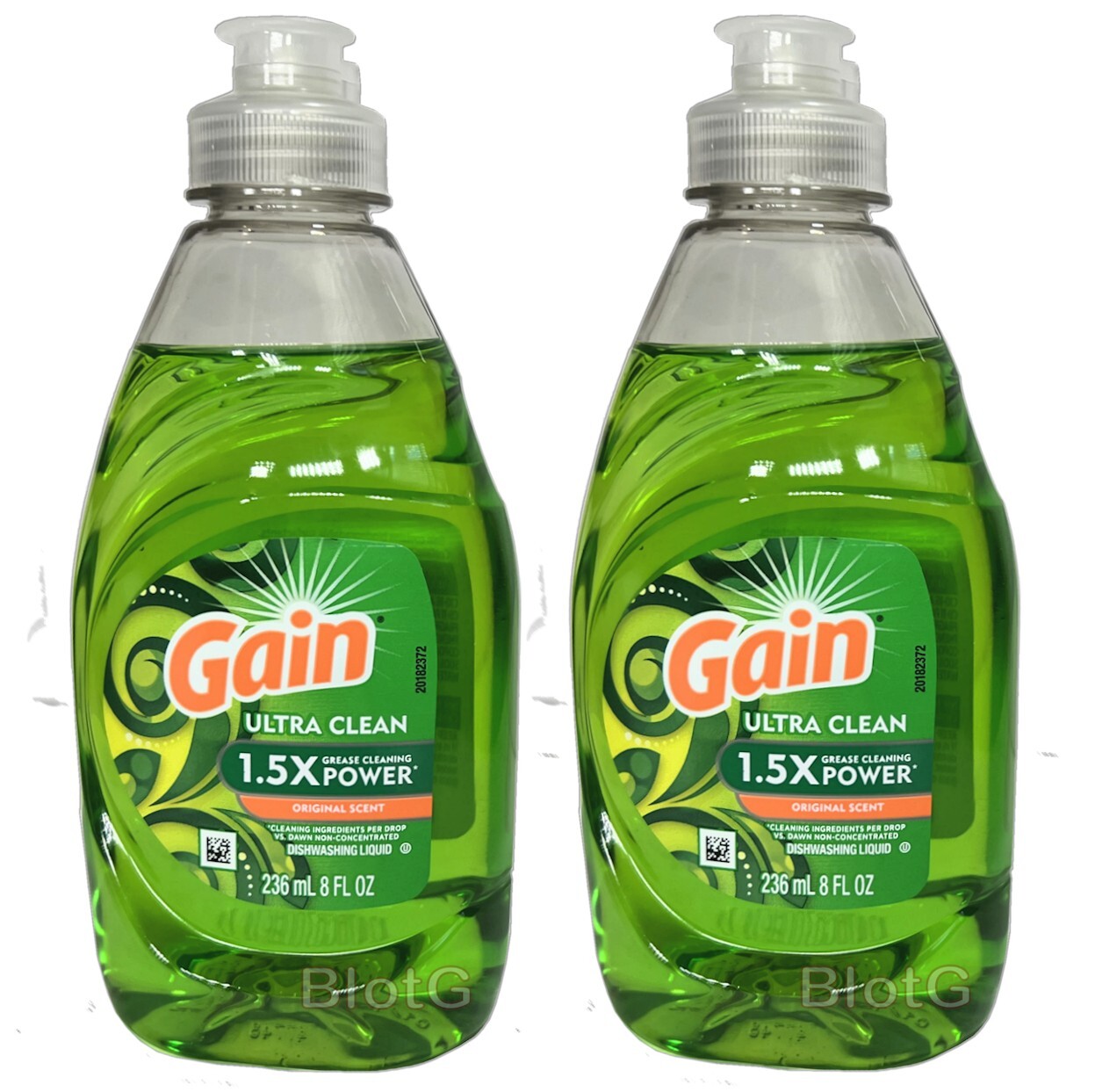 GAIN Ultra Clean Dishwashing Liquid Soap Grease Cleaner Dish Washer Sale 8oz-2Pk