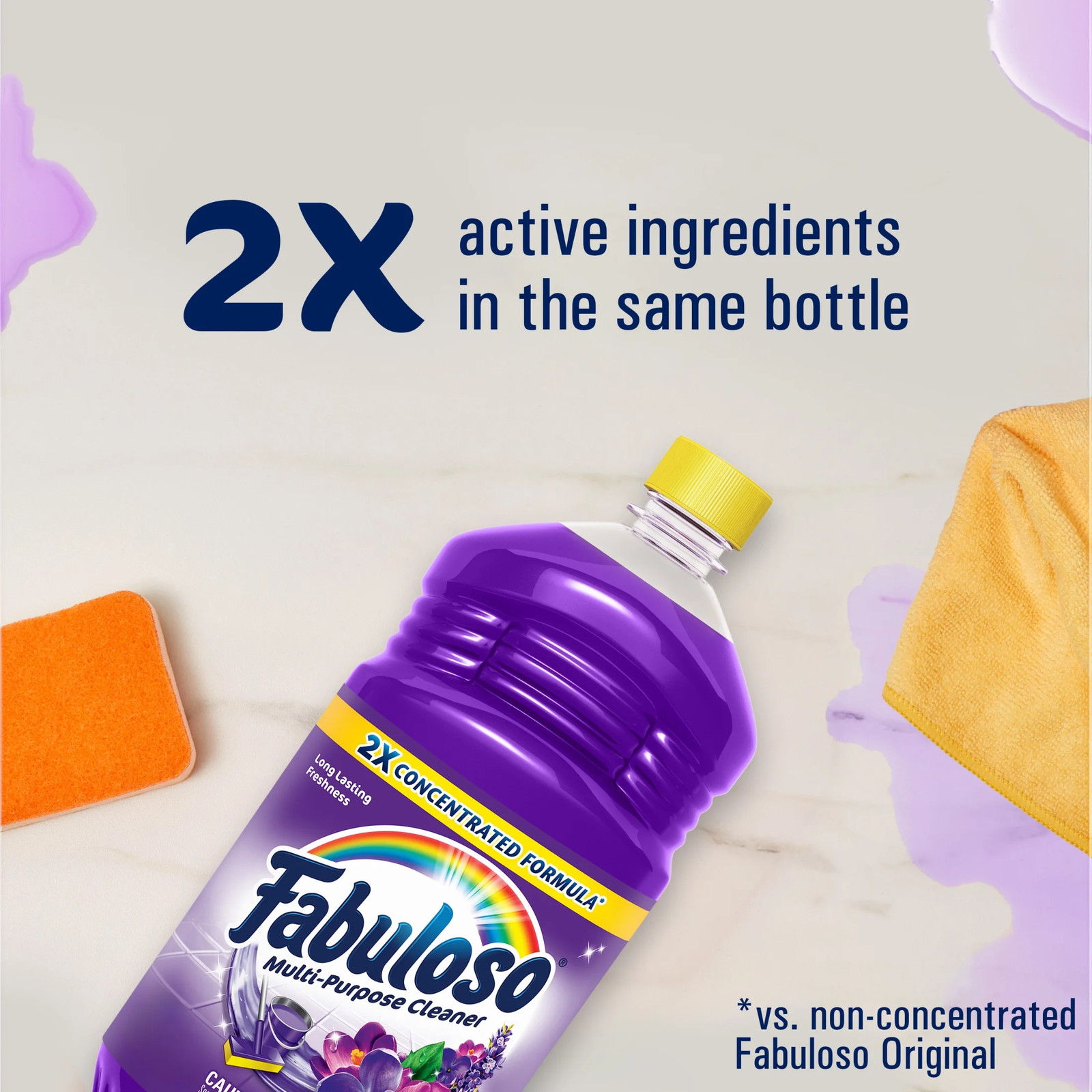 Fabuloso Multi Purpose Cleaner Lavender 56oz 2X Concentrated Floor Home Cleaner