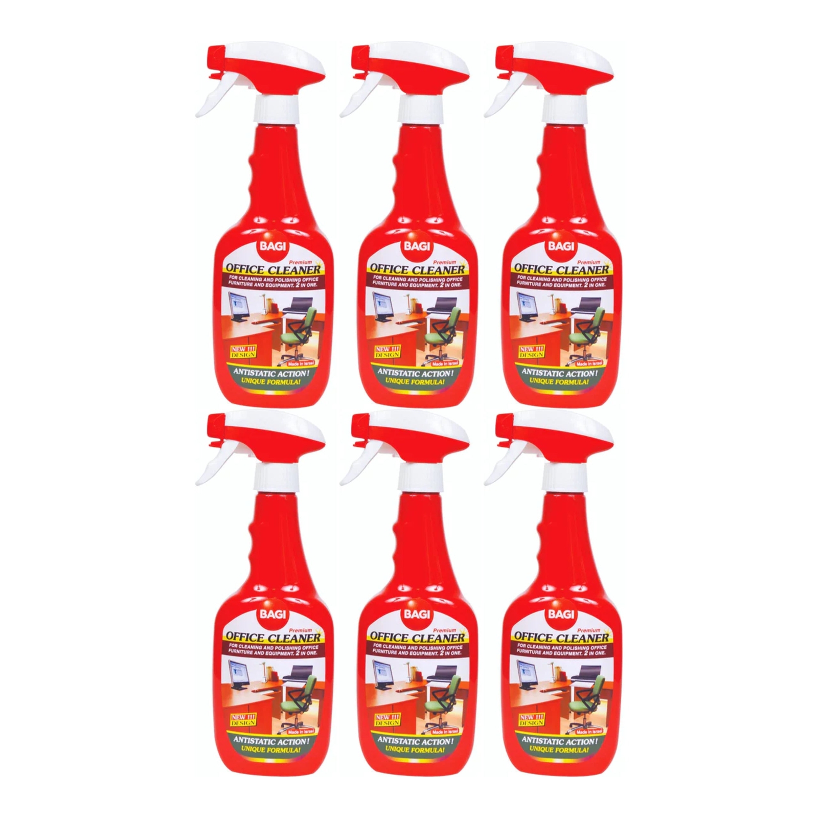 Bagi Premium Office Cleaner, 16.9oz (500ml) (Pack of 6)