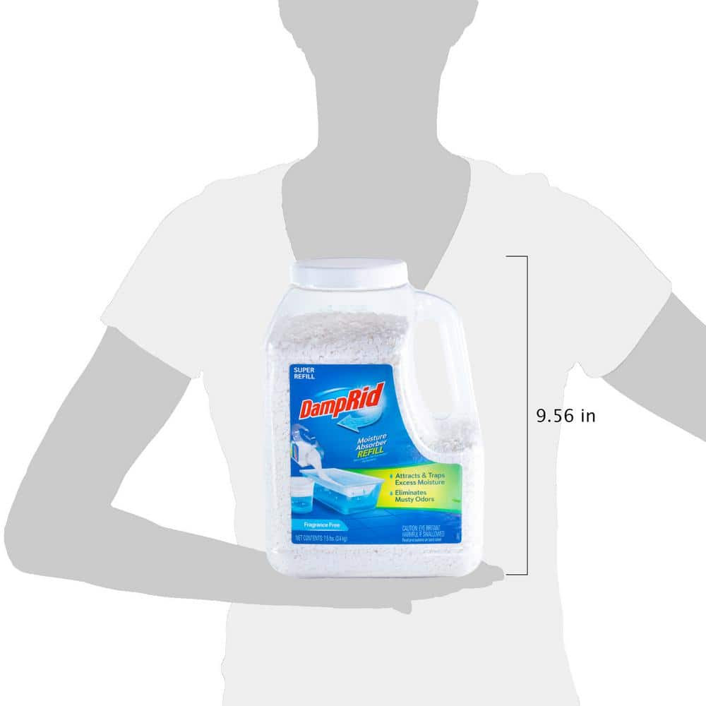 7.5-Lb. DampRid Moisture Absorber Super Refill 3-Pack Unscented Eliminates Odors